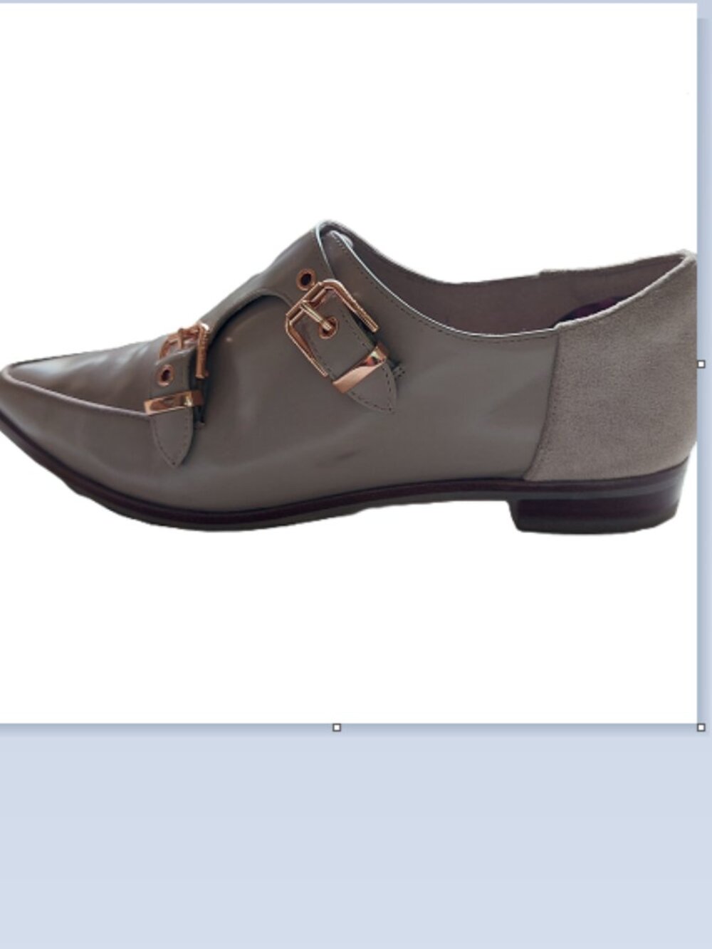 Ted Baker London Naoi Double Monk Strap Shoe Rose Taupe Leather Size US38.5